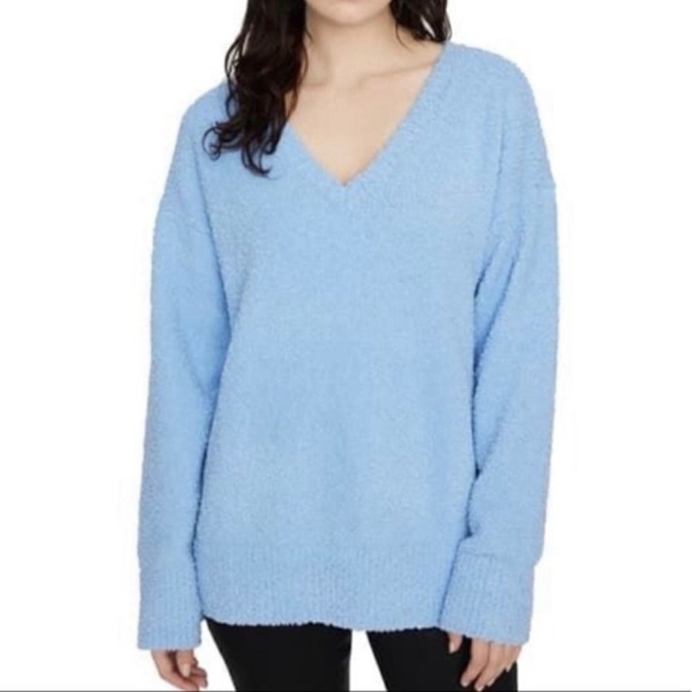 Sanctuary v neck long sleeve teddy knit cozy sweater size medium